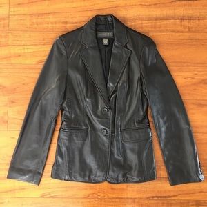 Genuine Leather Blazer Jacket